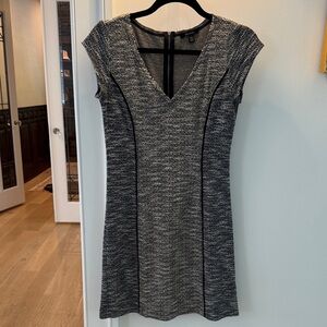 Ella Moss Gray Knit Dress, cap sleeve